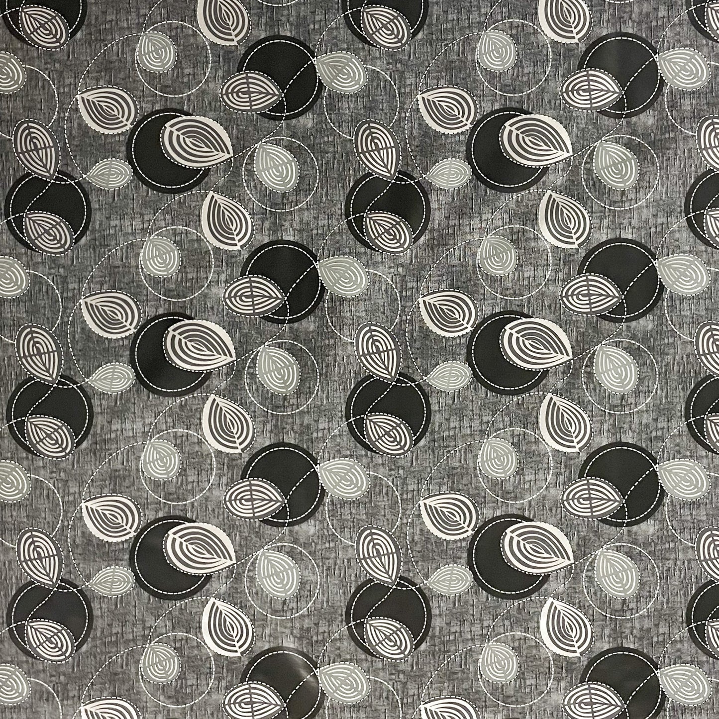 Wachstuch Tischdecke modern Kreise Linien