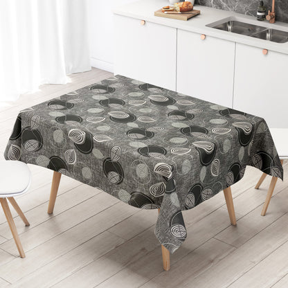 Wachstuch Tischdecke modern Kreise Linien