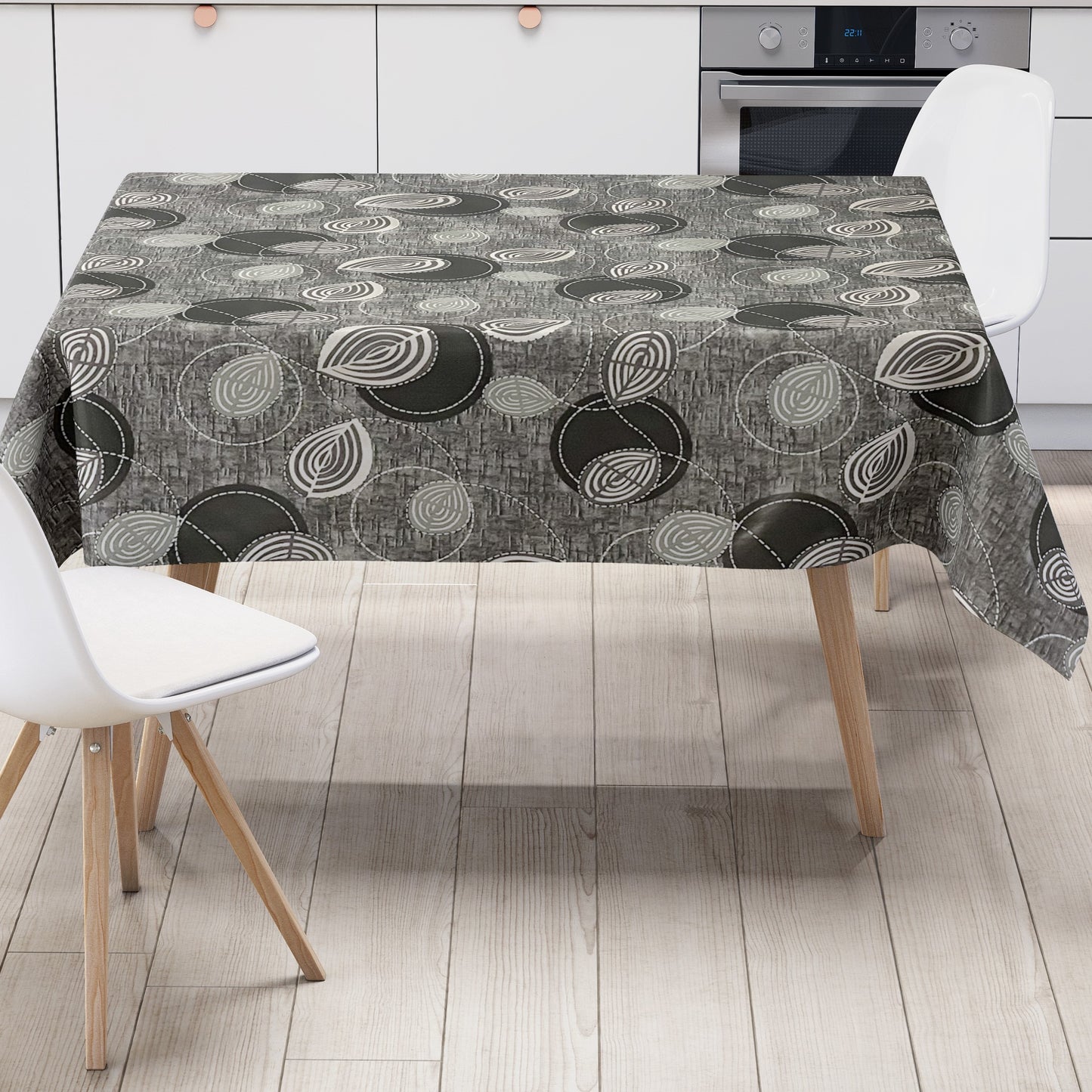 Oilcloth tablecloth sold by the meter 01301-00 Easter Easter Bunny Tulips square round oval