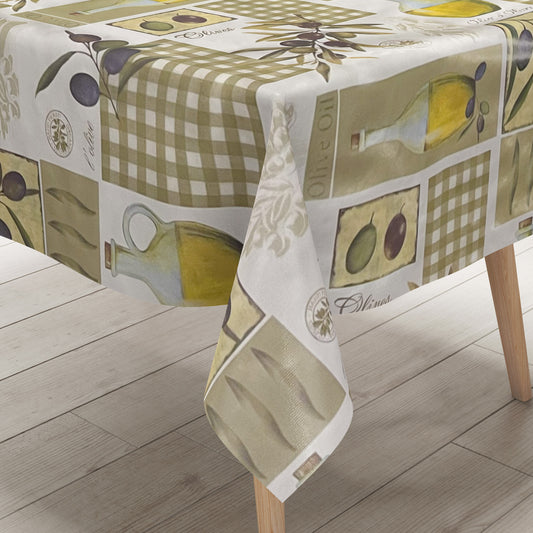 Wachstuch Tischdecke Oliven mediterran