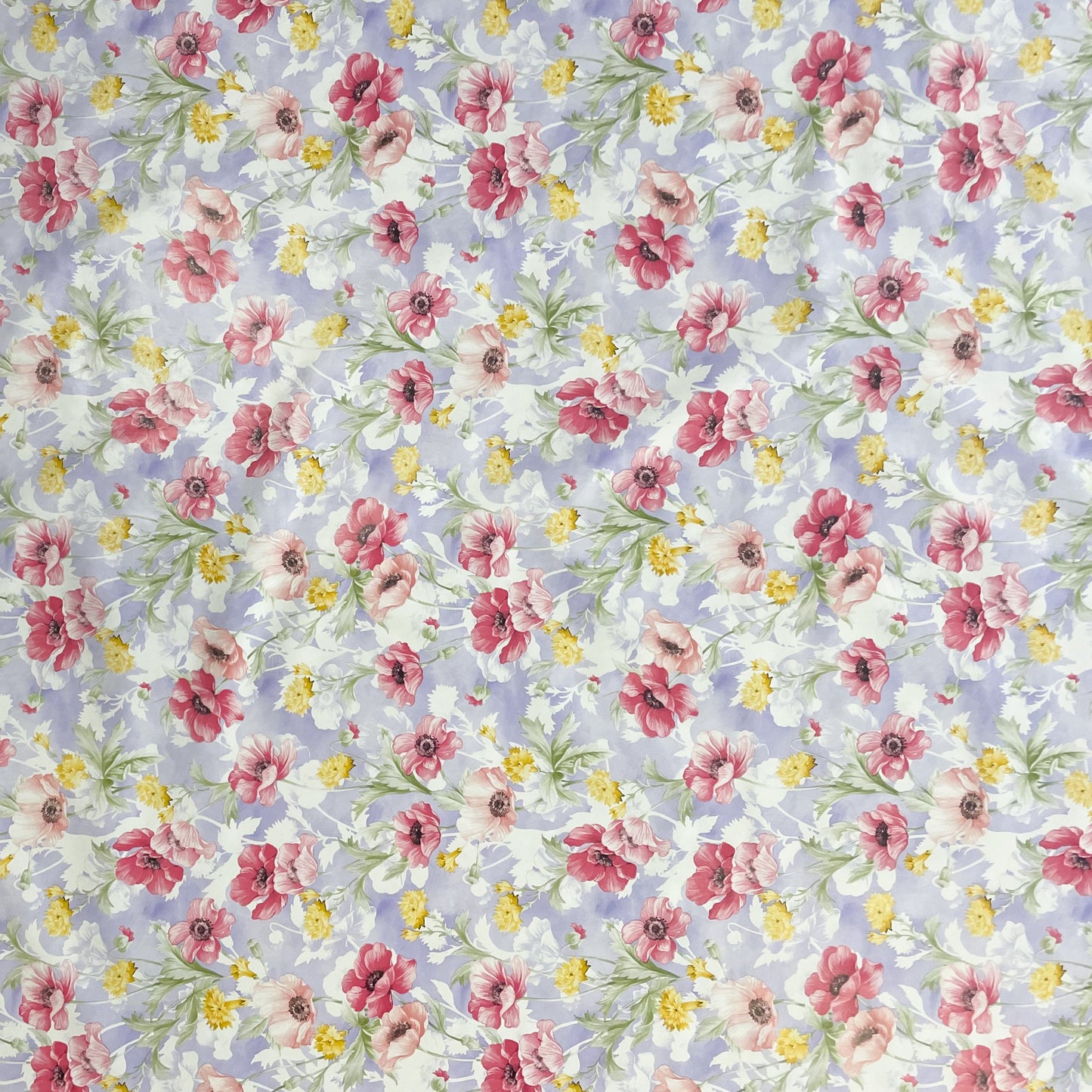 Wachstuch Tischdecke Mohnblumen lila Flieder