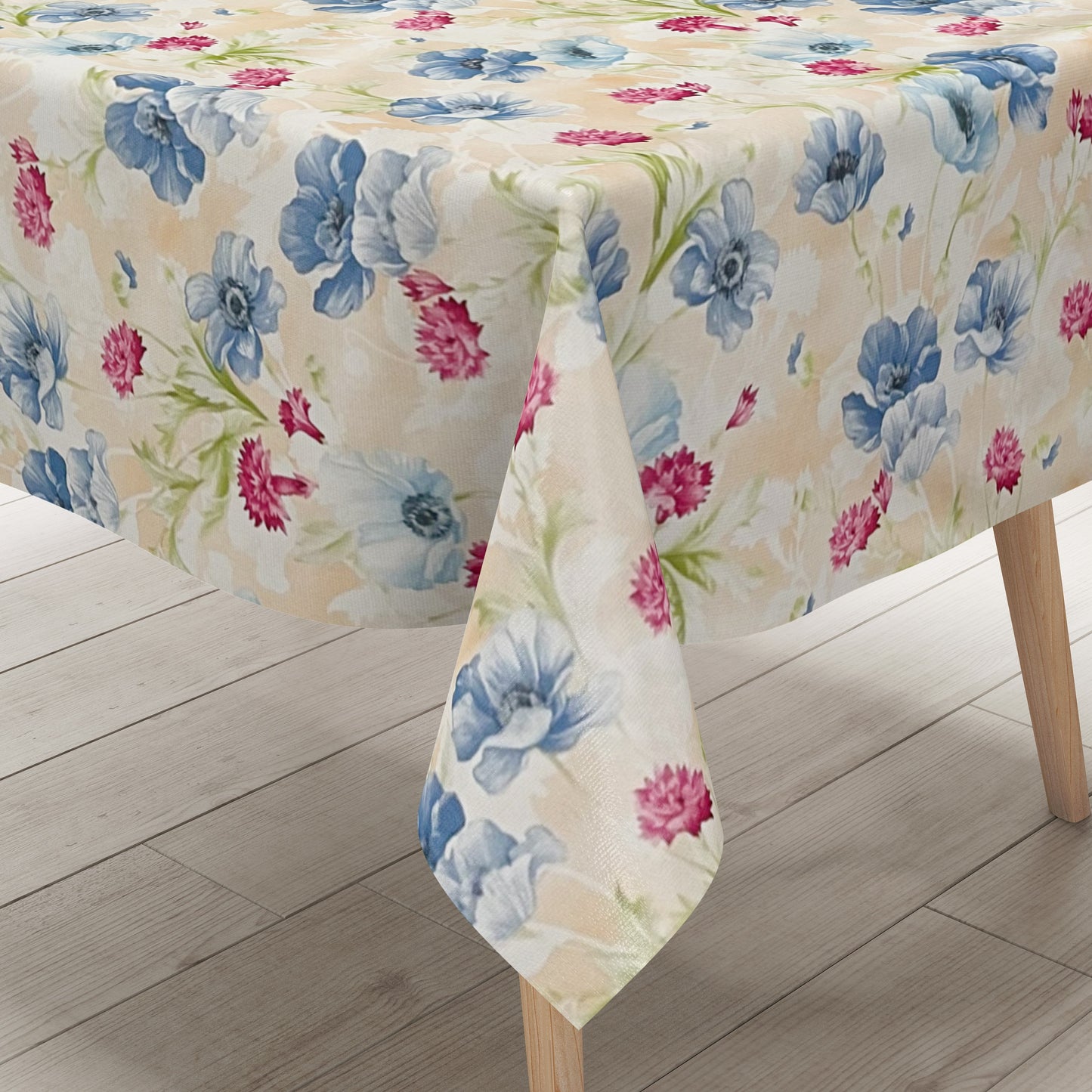 Oilcloth tablecloth sold by the meter 01301-00 Easter Easter Bunny Tulips square round oval