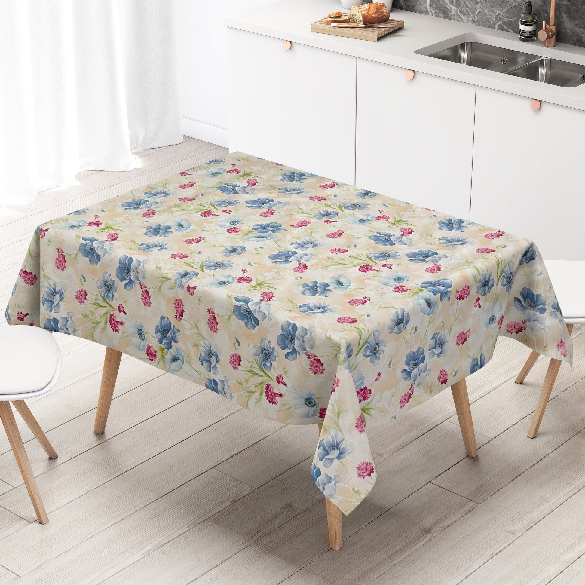 Wachstuch Tischdecke Mohnblumen