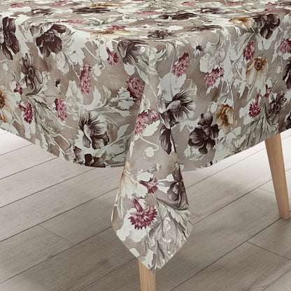 Wachstuch Tischdecke Mohnblumen altrosa