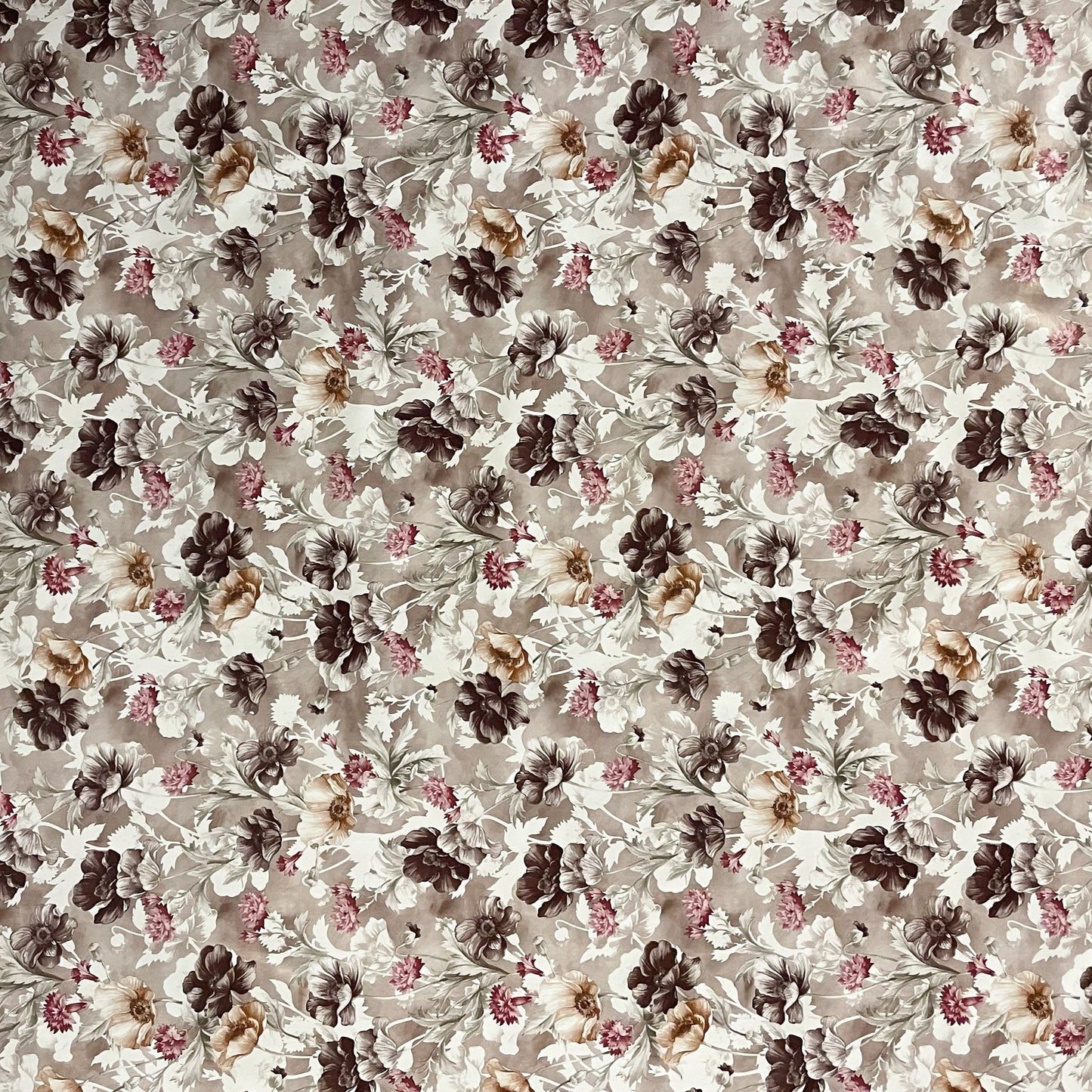 Wachstuch Tischdecke Mohnblumen altrosa