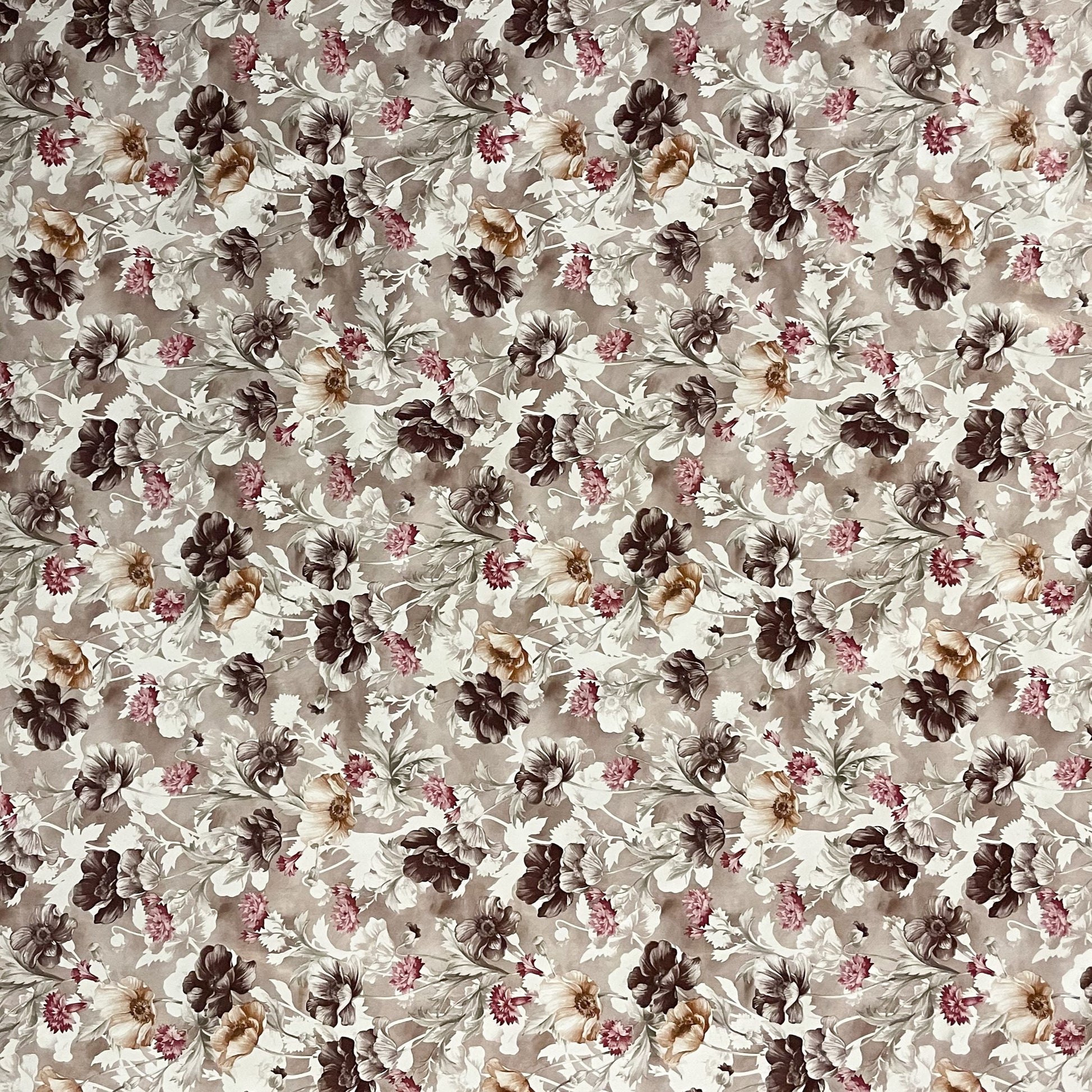 Wachstuch Tischdecke Mohnblumen altrosa