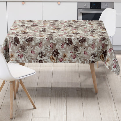 Wachstuch Tischdecke Mohnblumen altrosa