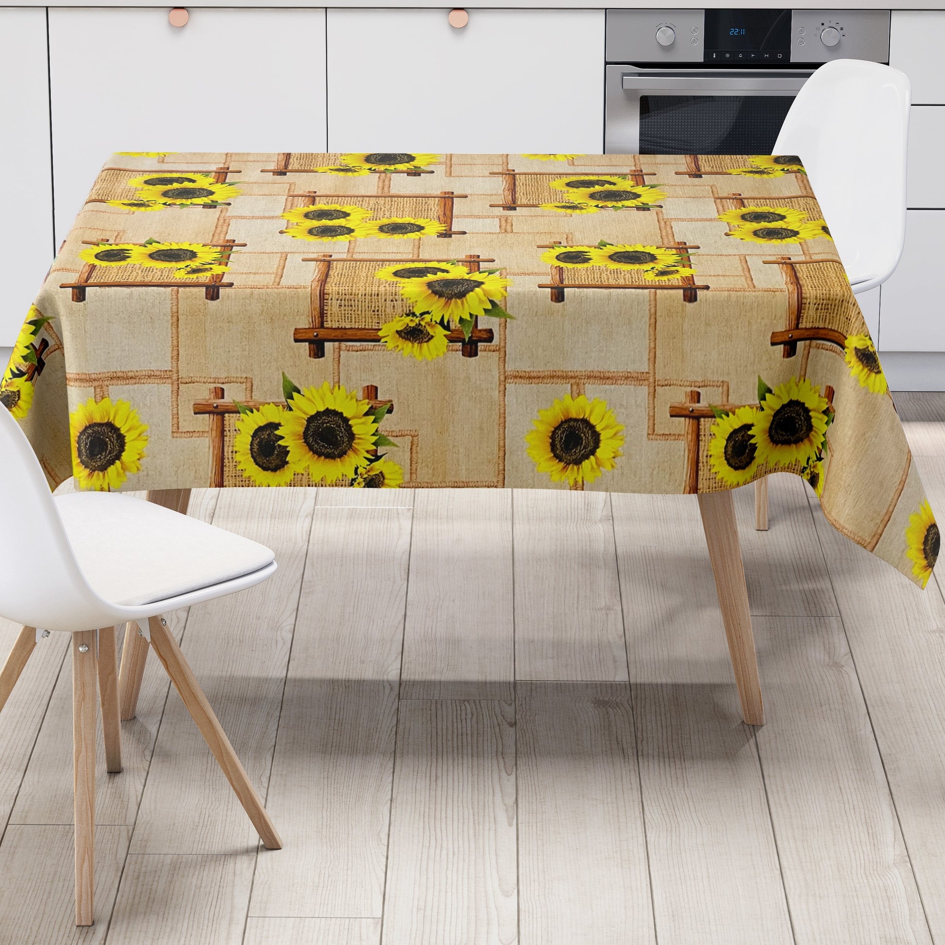 Wachstuch Tischdecke Sonnenblumen