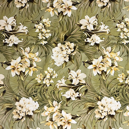 Wachstuchdecke Lilien Blumen grün