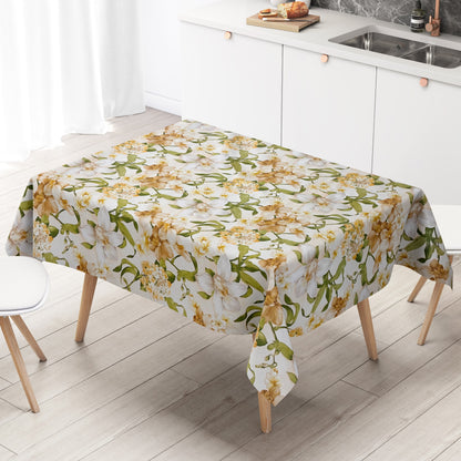 Oilcloth tablecloth sold by the meter 01301-00 Easter Easter Bunny Tulips square round oval