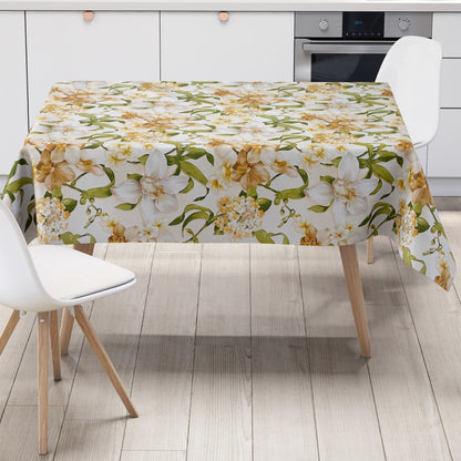 Oilcloth tablecloth sold by the meter 01301-00 Easter Easter Bunny Tulips square round oval
