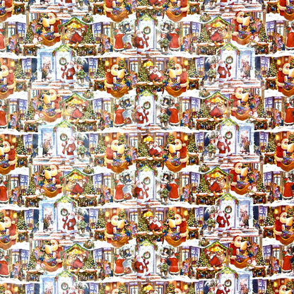KEVKUS Wachstuch Tischdecke Weihnachten 01518-00 Weihnachtsmann Geschenke eckig rund oval