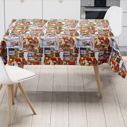 KEVKUS Wachstuch Tischdecke Weihnachten 01518-00 Weihnachtsmann Geschenke eckig rund oval