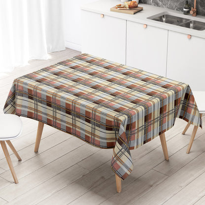 Wachstuch Tischdecke bordeaux kariert