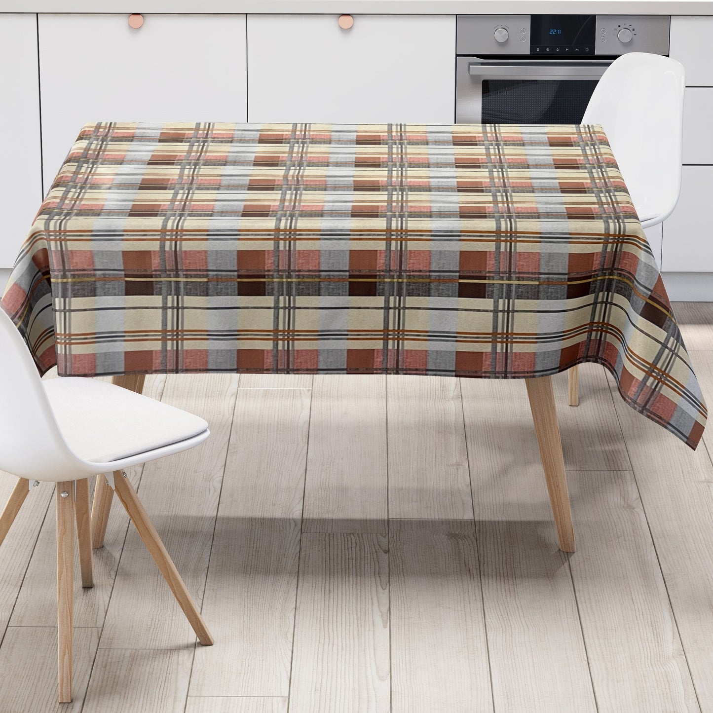 Wachstuch Tischdecke bordeaux kariert