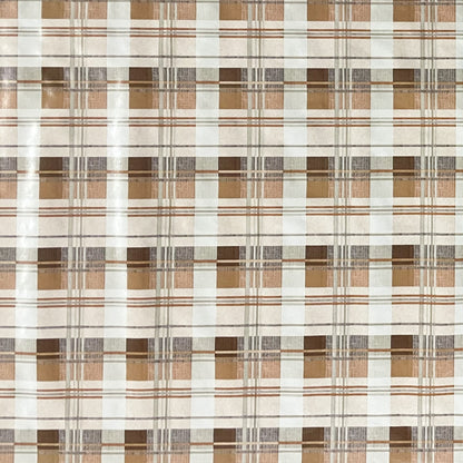 Wachstuch Tischdecke kariert braun beige