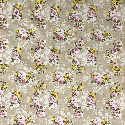 Wachstuch Tischdecke beige Rosen Blüten