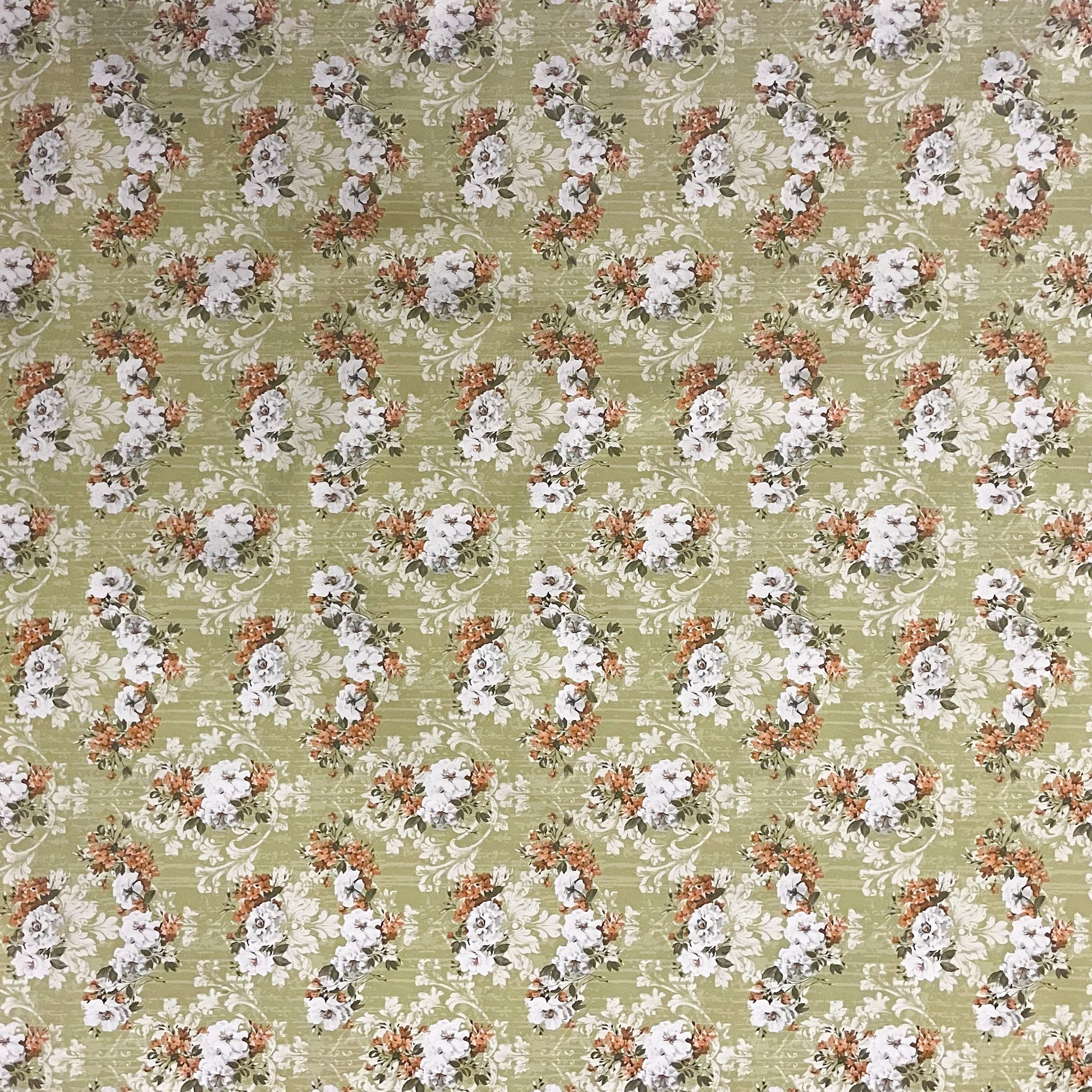 PVC Tischdecke rosen hellgrün Wachstuch