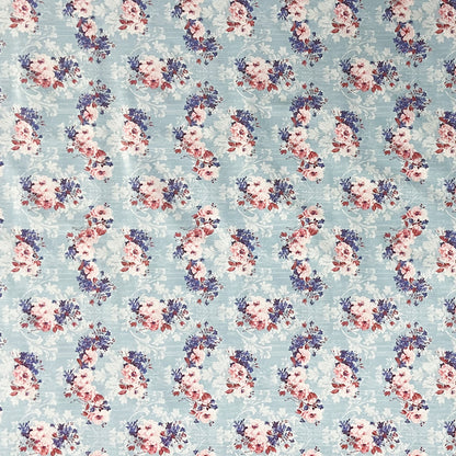 Wachstuchtischdecke Rosen hellblau