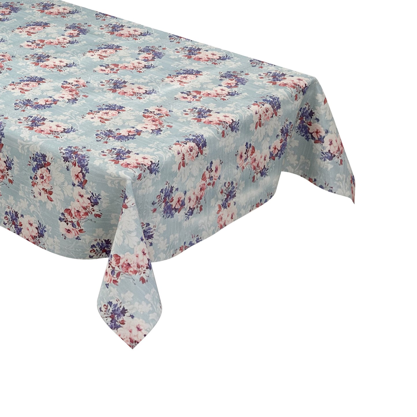 Wachstuchtischdecke Rosen hellblau