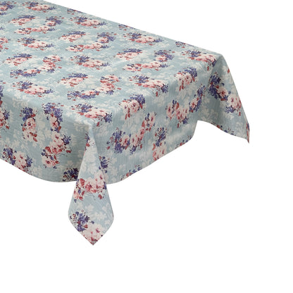 Wachstuchtischdecke Rosen hellblau