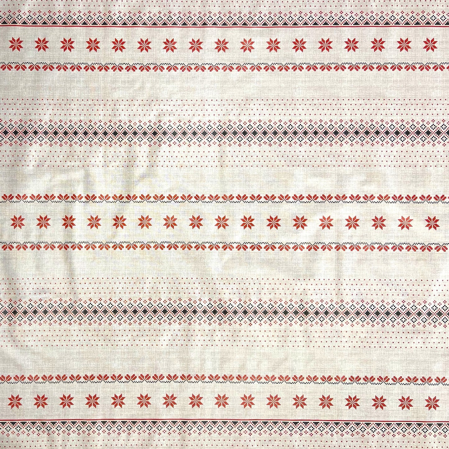 KEVKUS nappe cirée Noël 01542-01 motif bordure carrée ronde ovale