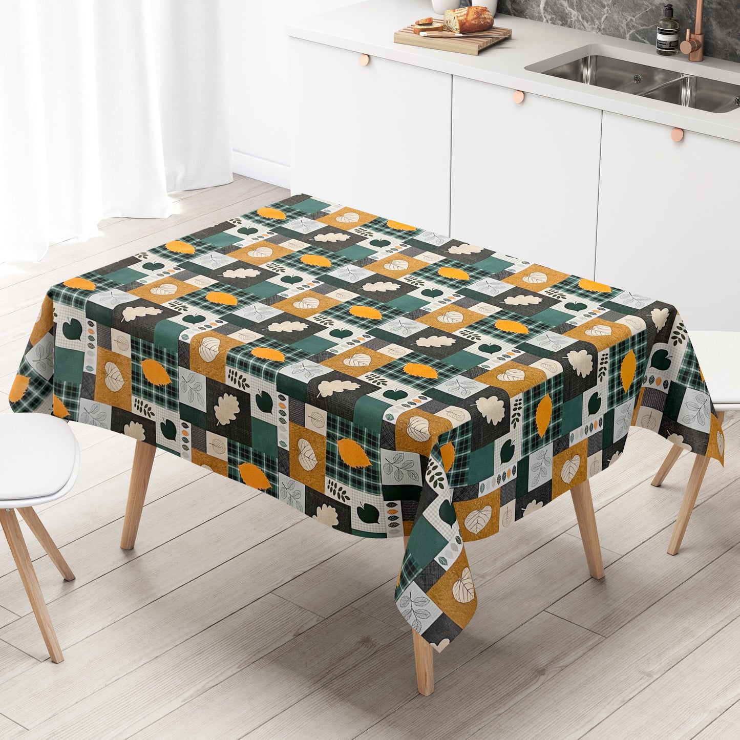Wachstuch Tischdecke Laub Herbst Blätter