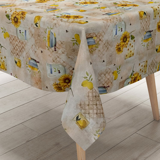 Wachstuch Tischdecke Sonnenblumen Bürgel
