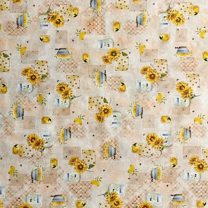 Wachstuch Tischdecke Sonnenblumen Bürgel