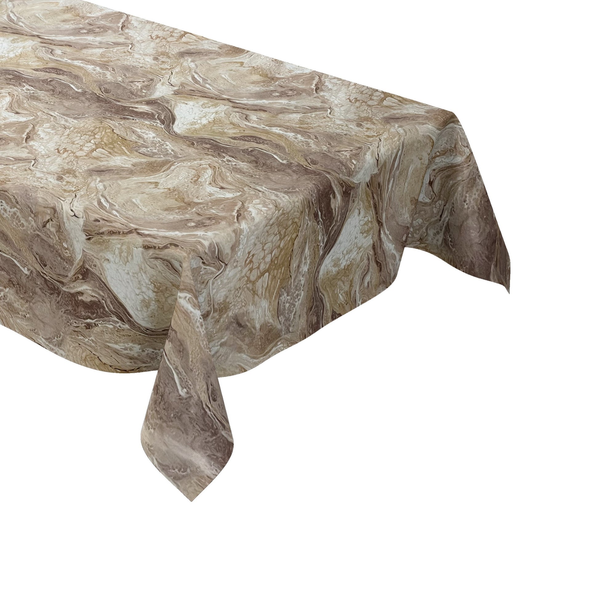 Wachstuchdecke marmoriert beige braun