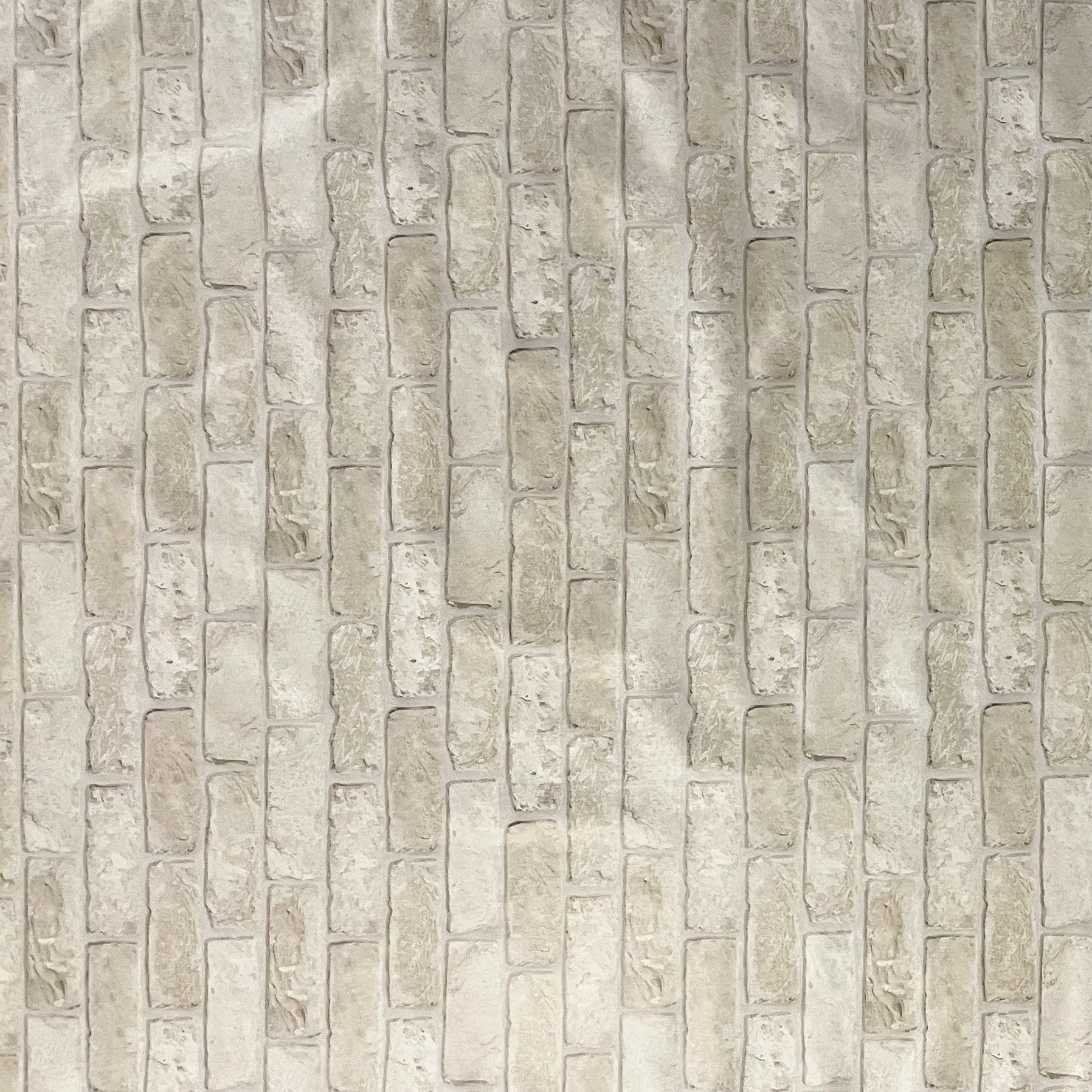Wachstuch Tischdecke beige Steine Ziegel