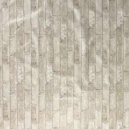 Wachstuch Tischdecke beige Steine Ziegel