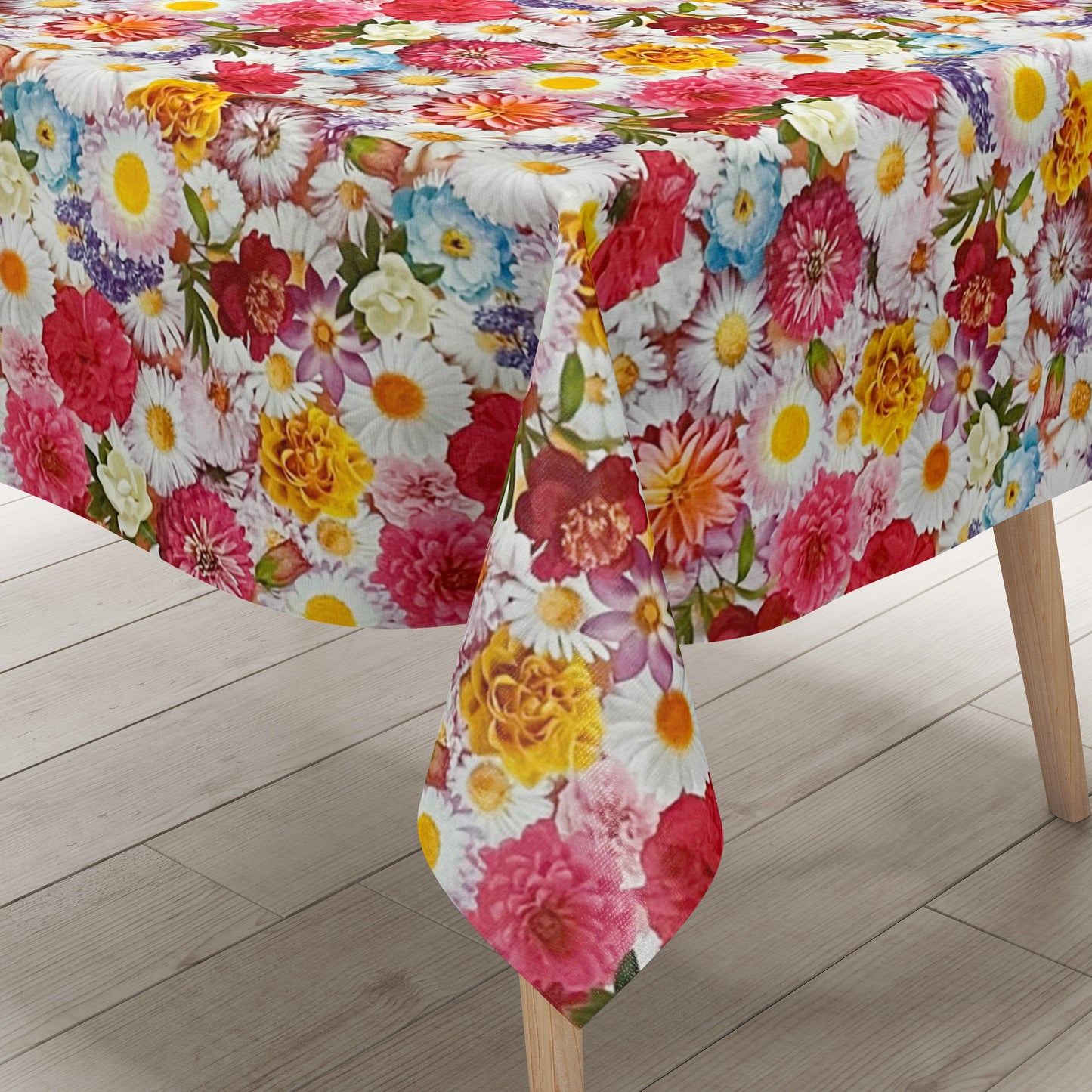 Wachstuchtischdecke Tischdecke Gebera Blumen Blüten