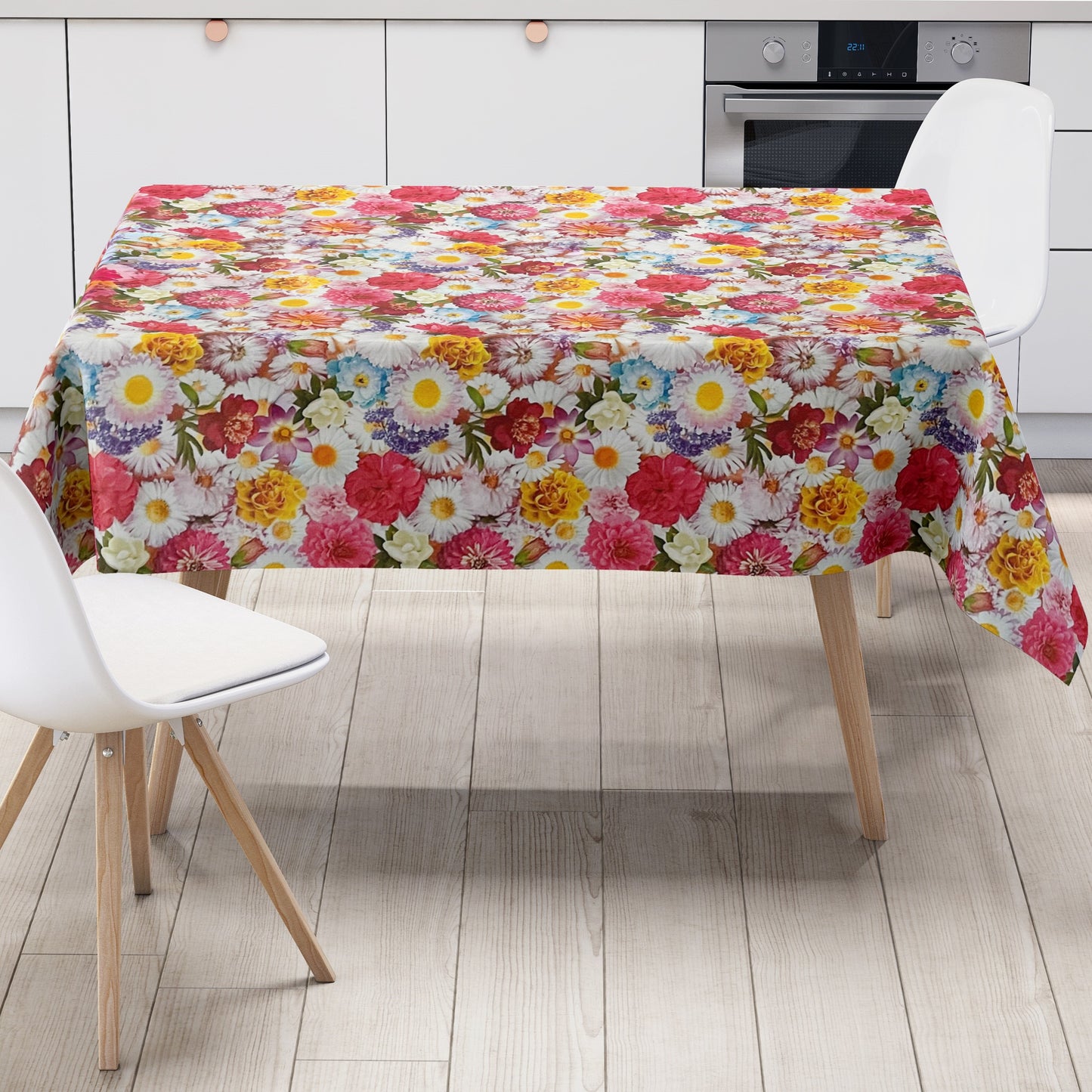 Wachstuchtischdecke Tischdecke Gebera Blumen Blüten