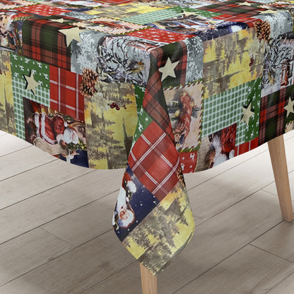 KEVKUS Wachstuch Tischdecke Weihnachten 01655-00 Patchwork kariert eckig rund oval