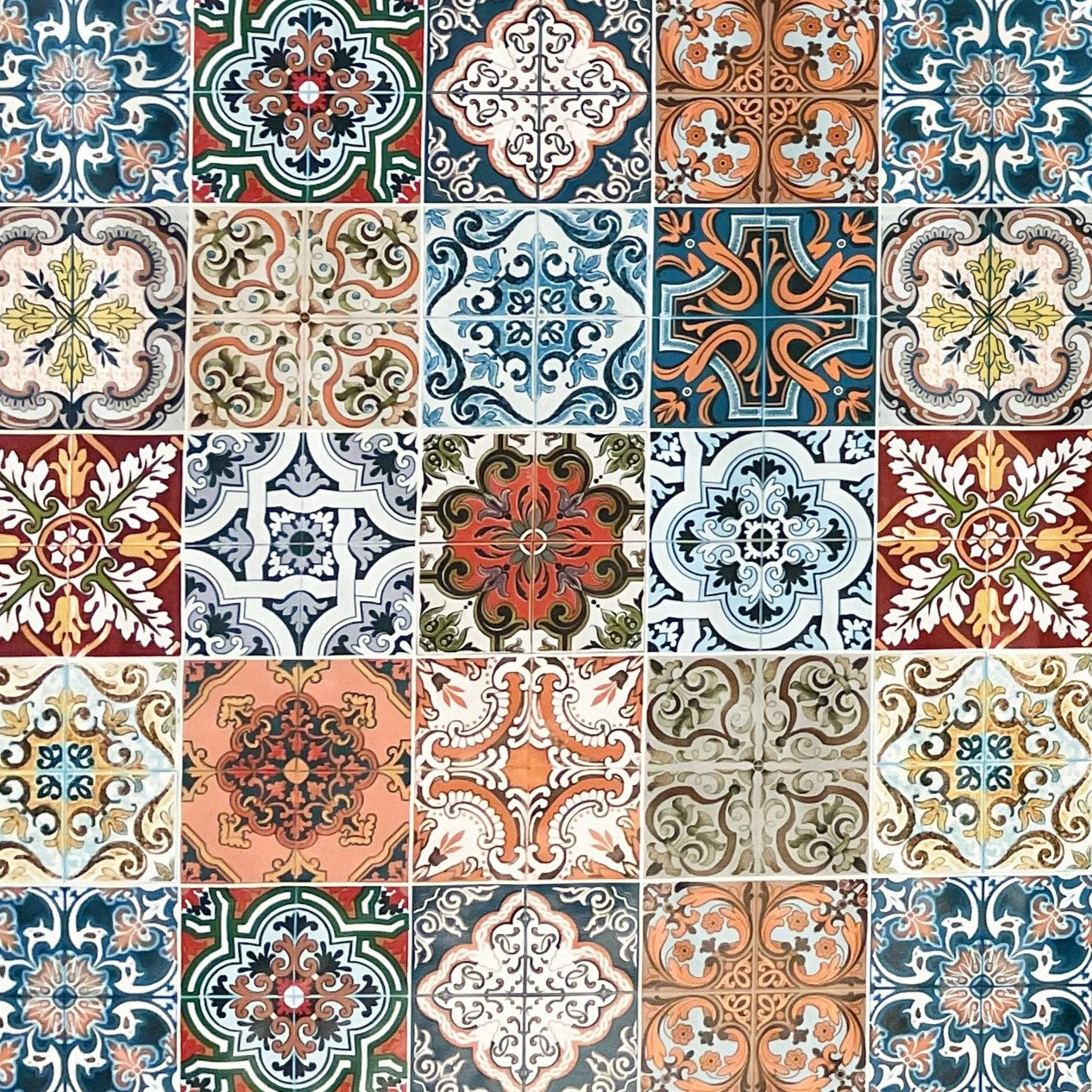 Wachstuch Tischdecke Portugal Mosaik 