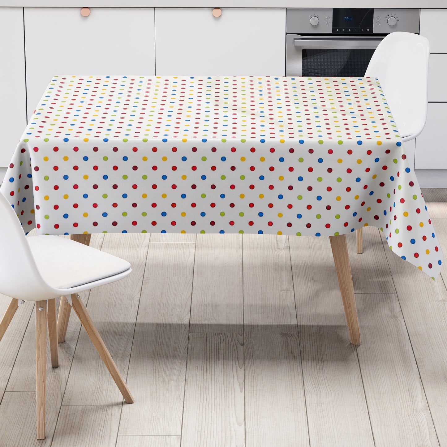Oilcloth tablecloth sold by the meter 01301-00 Easter Easter Bunny Tulips square round oval