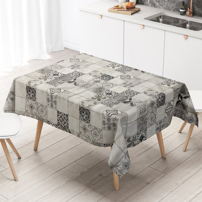 Wachstuch Mosaik schwarz weiss