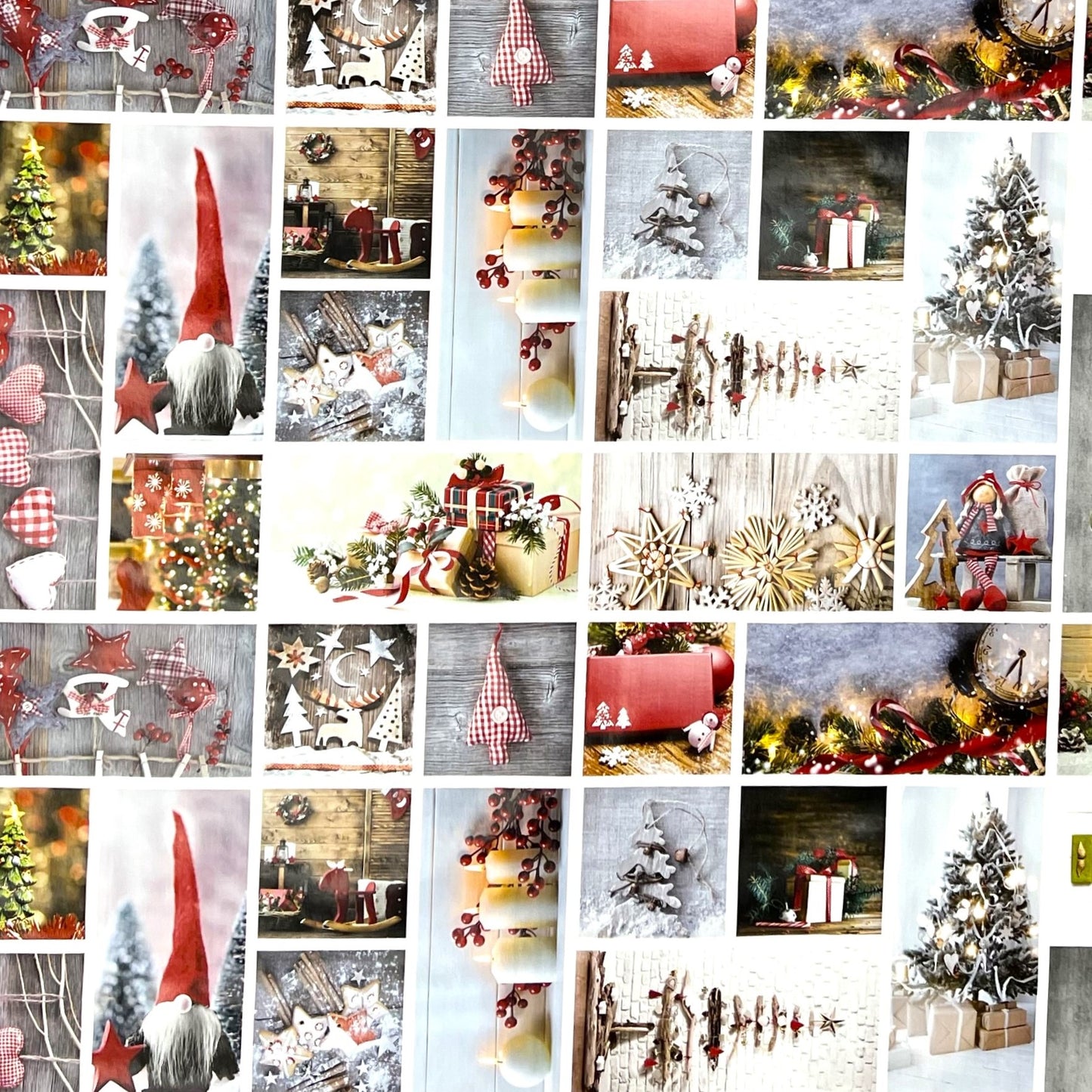 KEVKUS Wachstuch Tischdecke Weihnachten 06150-00 Wichtel Patchwork eckig rund oval