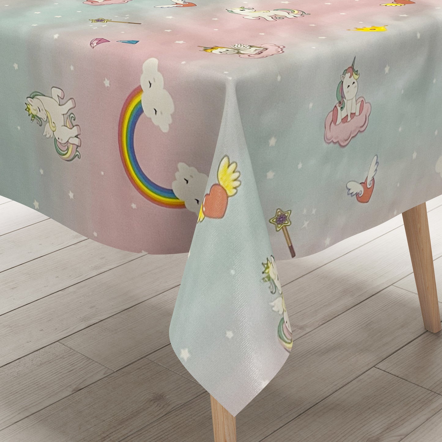 Wachstuch Tischdecke Einhorn Unicorn 