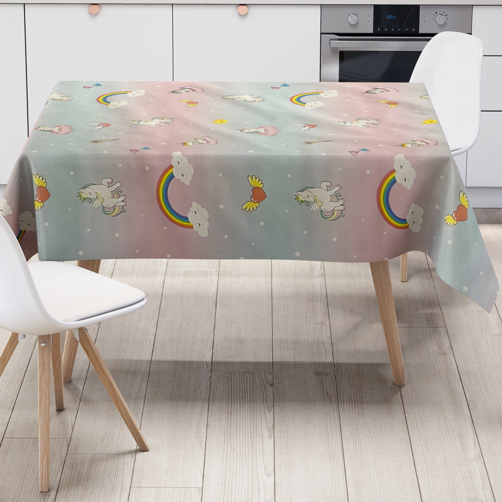 Wachstuch Tischdecke Einhorn Unicorn 