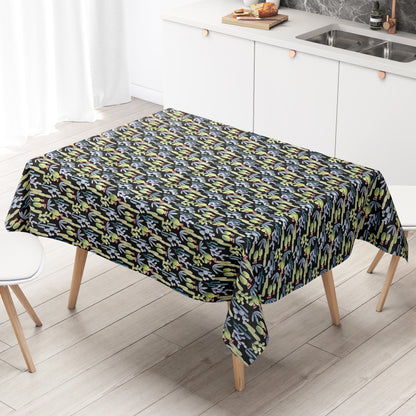 Wachstuch Tischdecke Kakteen schwarz