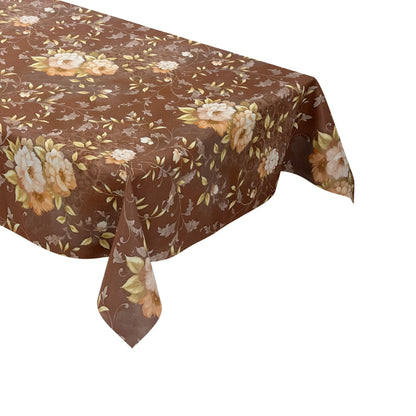 Wachstuchtischdecke braun Rosen PVC Decke