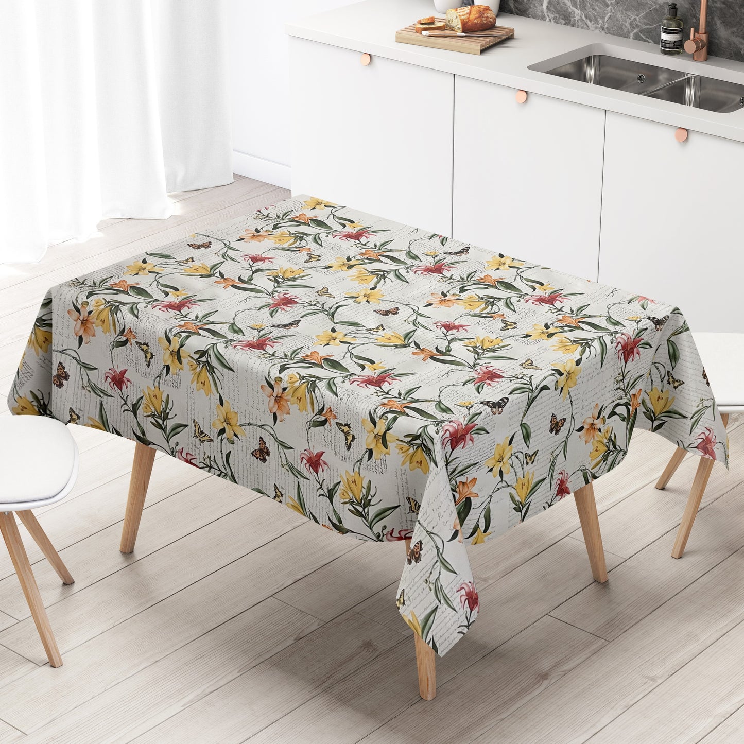 Wachstuch Tischdecke Lilien