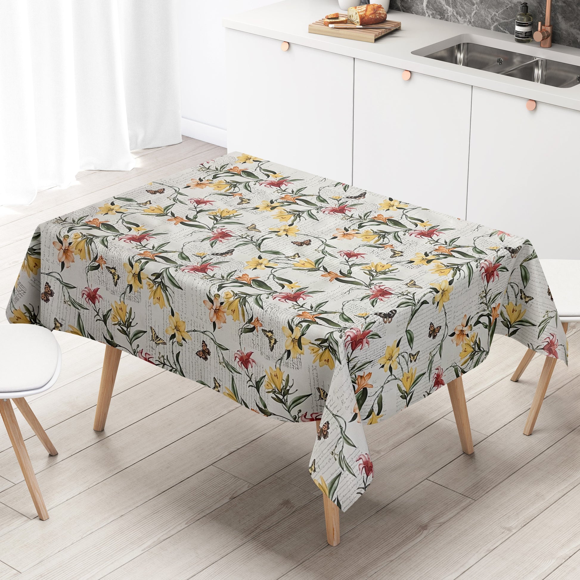Wachstuch Tischdecke Lilien