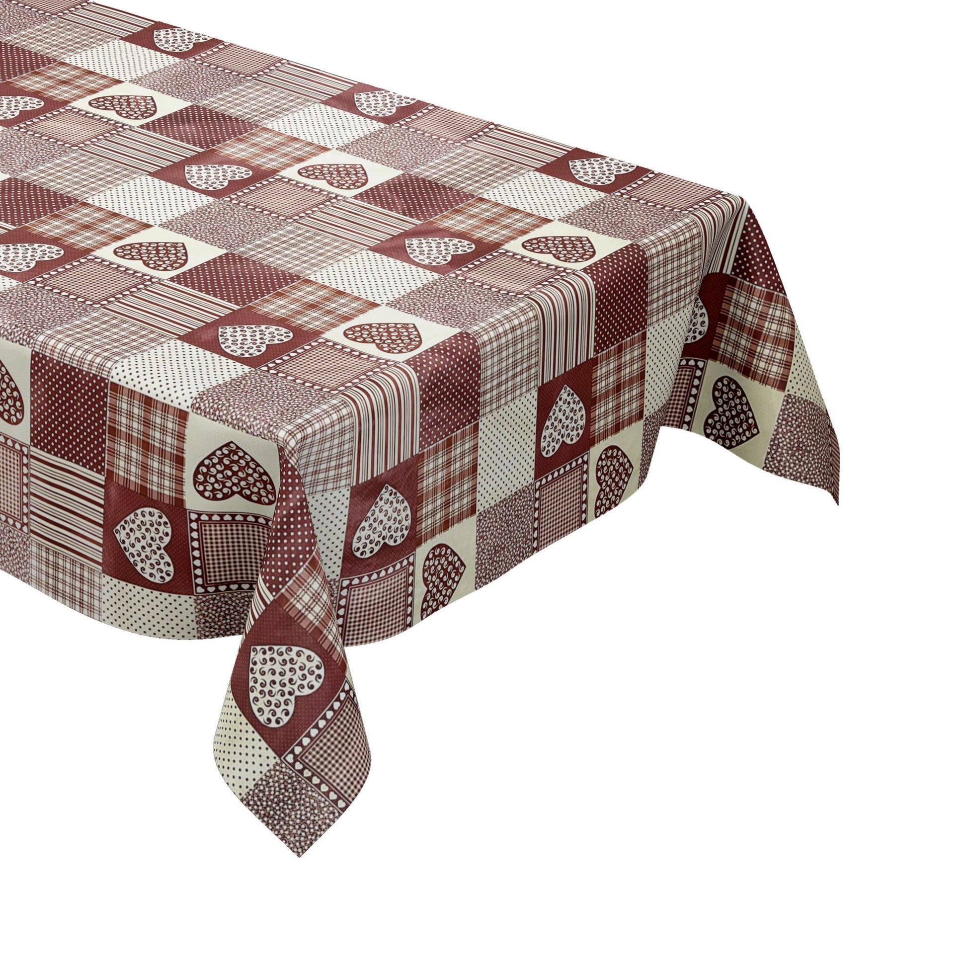 abwaschbare Wachstuch Tischdecke, Wachstuch, PVC, kaufen, Herzen , Landhaus, eckig, rund oval
