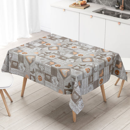 abwaschbare Wachstuchtischdecke kevkus wachstuchshop24 Holz Strick Scjmetterlinge Herzen eckig rund oval kaufen