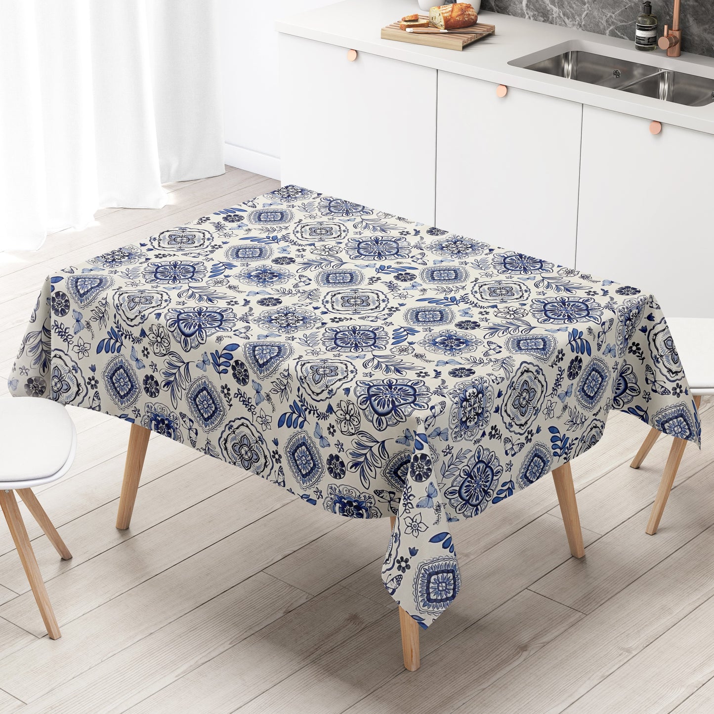 Wachstuch Tischdecke Zwiebelmuster