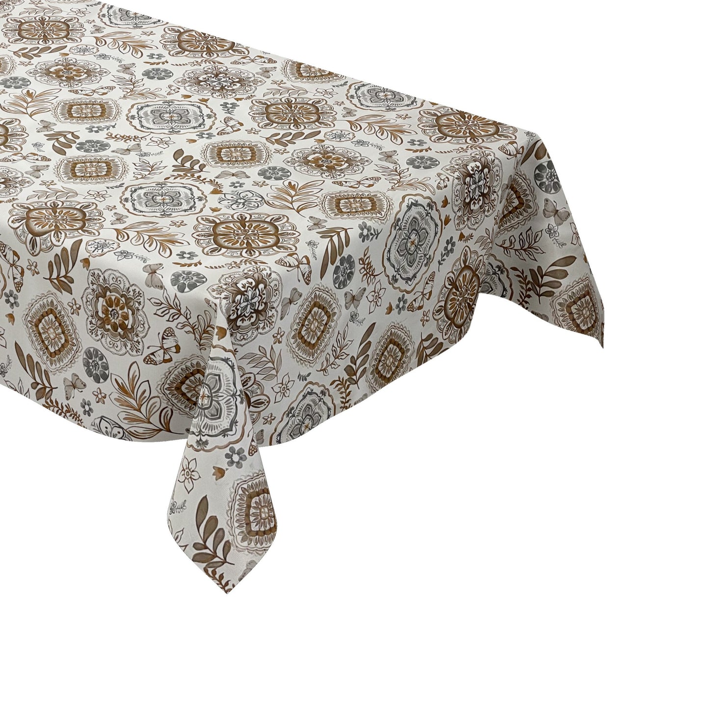 Wachstuch Tischdecke Zwiebelmuster braun