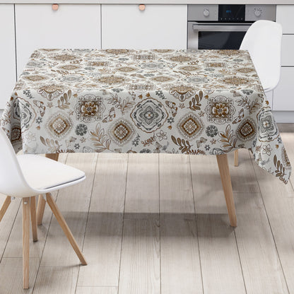 Wachstuch Tischdecke Zwiebelmuster braun